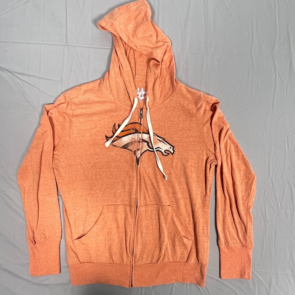 Touch‎ by Alyssa Milano Denver Broncos Football Hoodie Womens XL Orange Full Zip